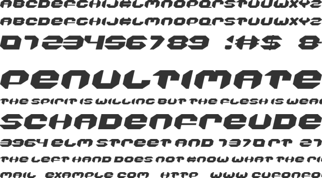 FF Rain Block font preview