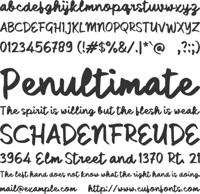 Sadella Script font preview