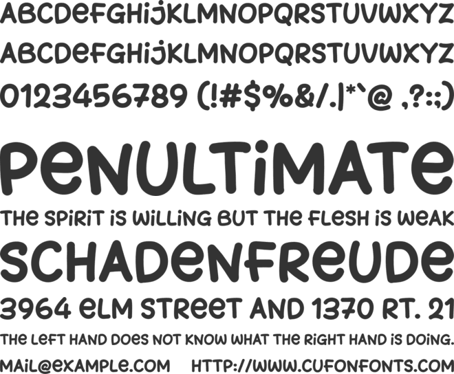 January Snack font preview