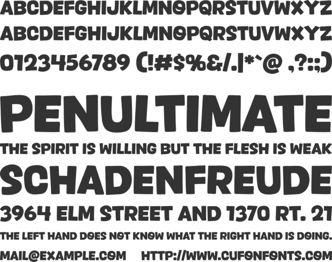 Brown Cake font preview