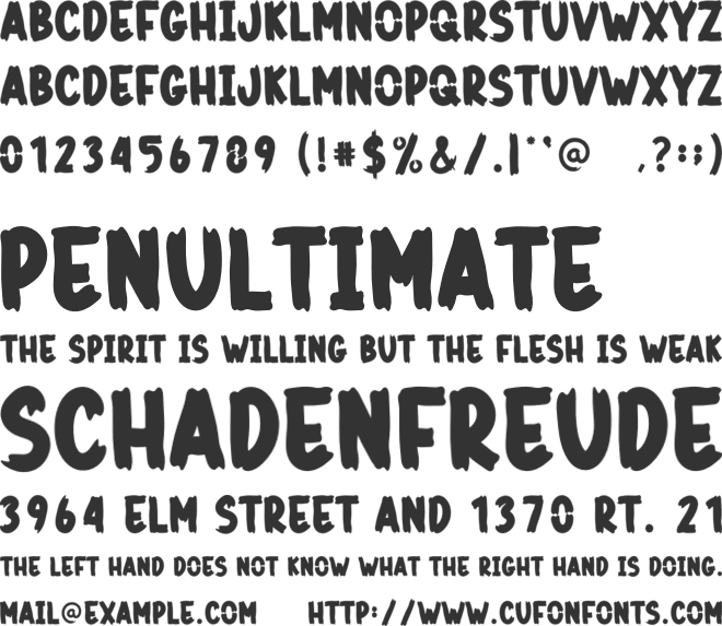 Scary Movie font preview