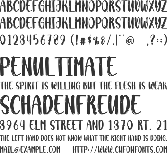 Wonder Winter font preview