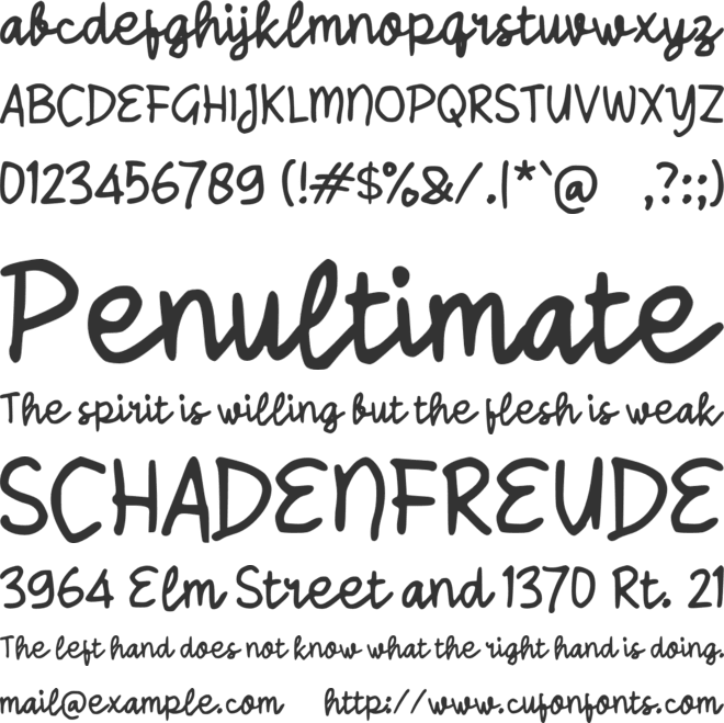 Sabia Road font preview