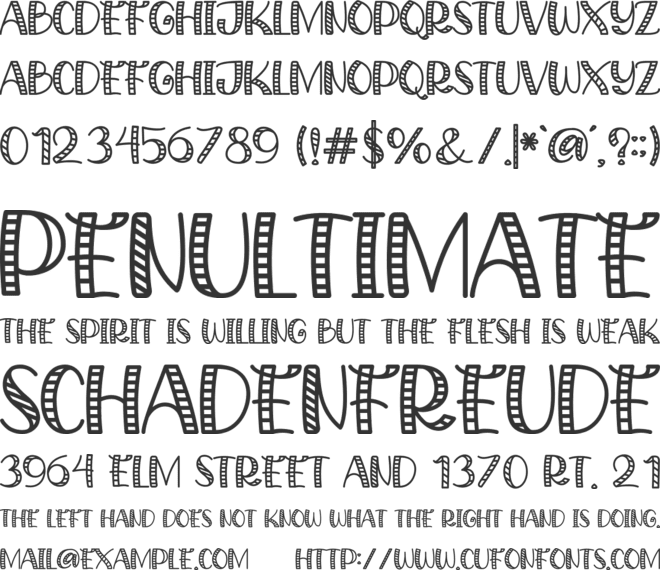 Snowy Frosty font preview