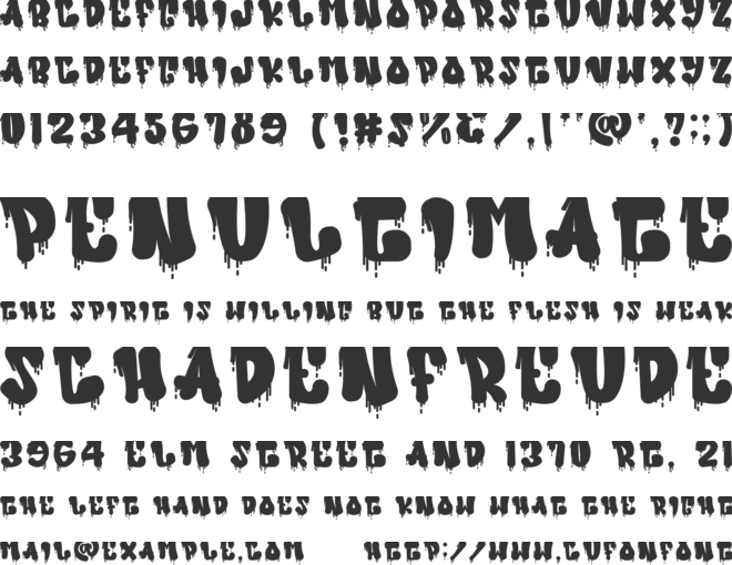 Ink Rush Solid Drip font preview