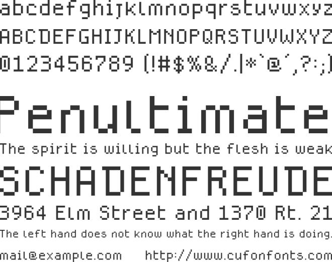 Medodica font preview