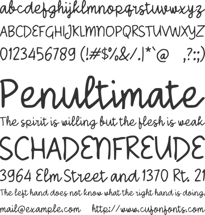 Sabiunge font preview