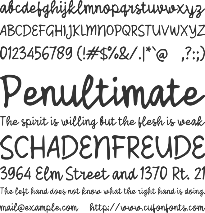 Sablomea font preview