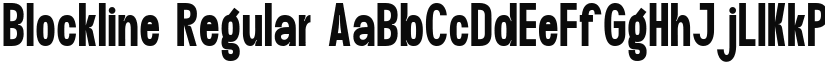 Blockline Regular font