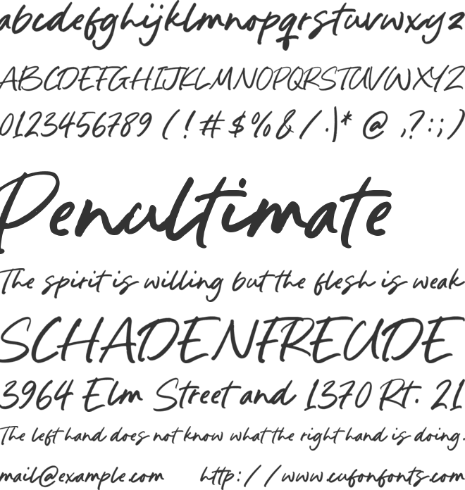 Indigo Hunter font preview