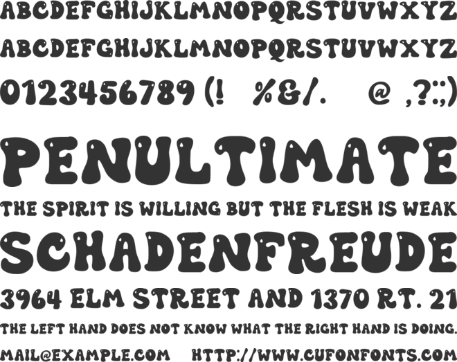 Super Groovy font preview