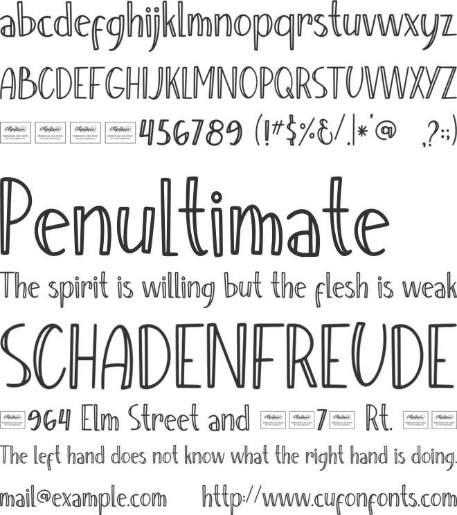 Perfect Christmas font preview