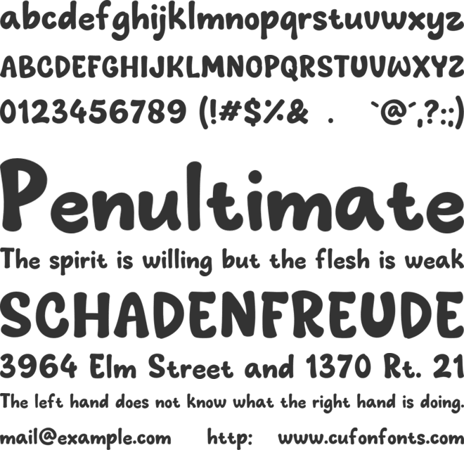 Wonderly font preview