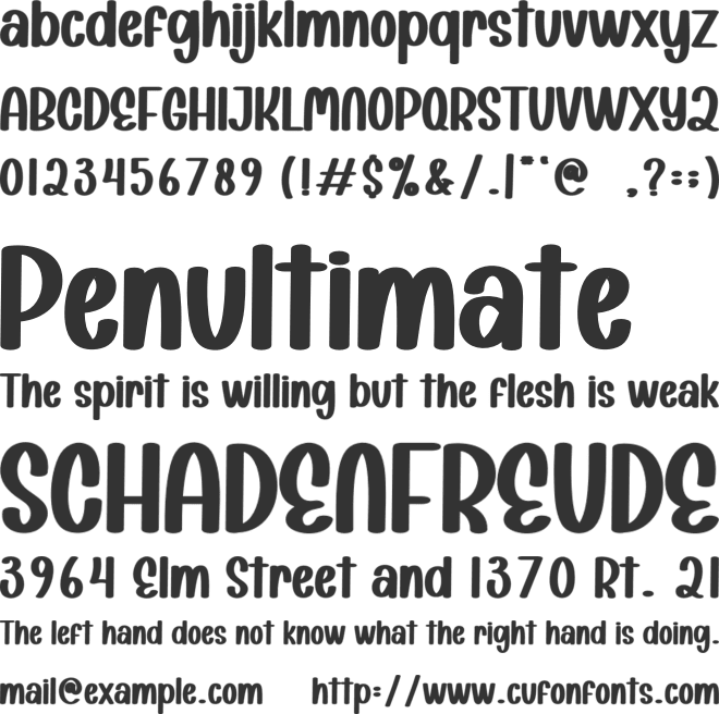 Funny Days font preview