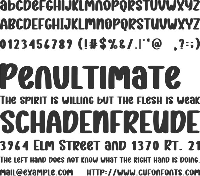 Instalation font preview