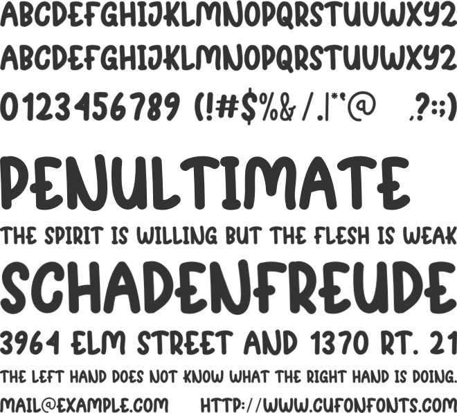 Cream Cheese font preview