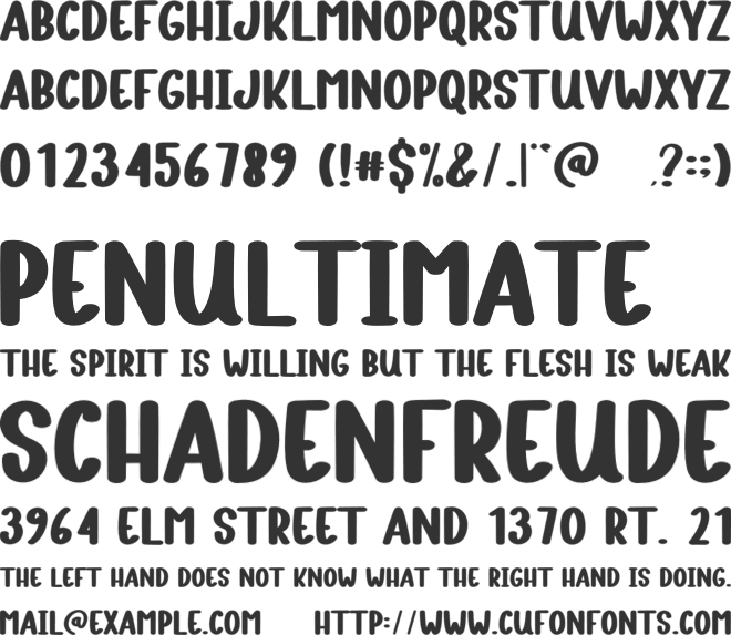 Cute Teddy Bear font preview