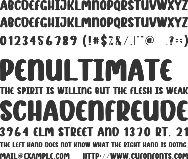 Home Rabbit font preview