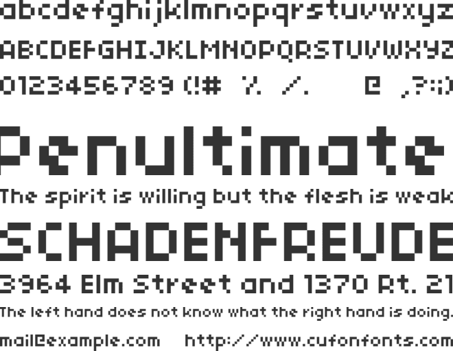 Enter the Gungeon Small font preview