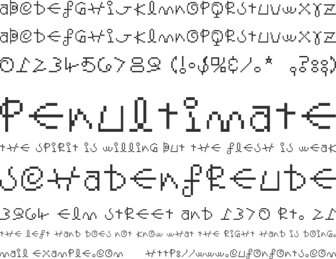 GigaSaturn font preview