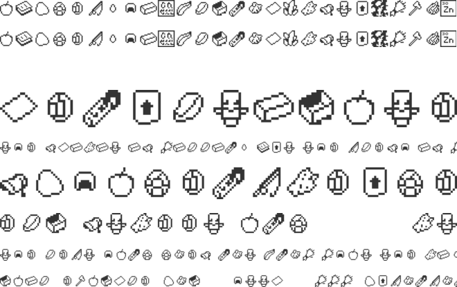 Minecraft Items font preview