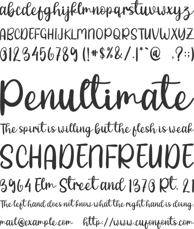 Lovely Farmhouse font preview