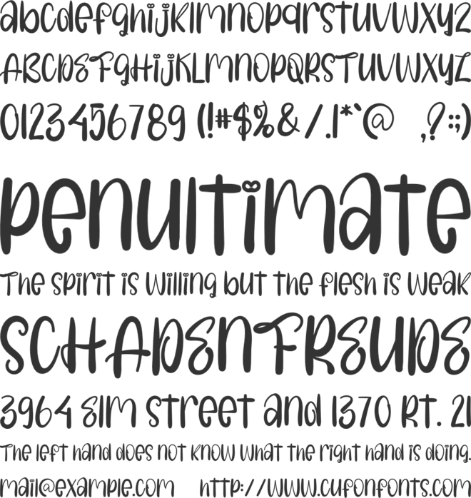 Baby Craft font preview