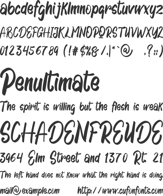 Great In December font preview