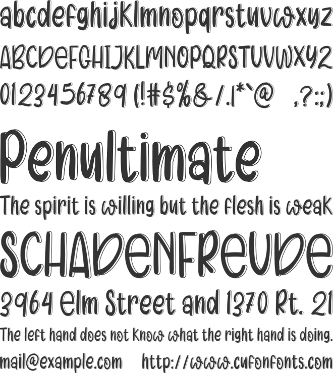 My Friends font preview