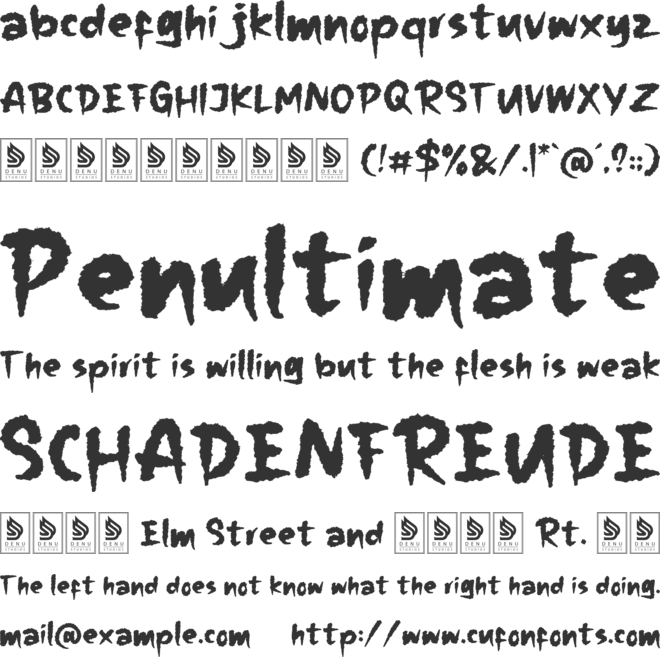 The Folacie font preview