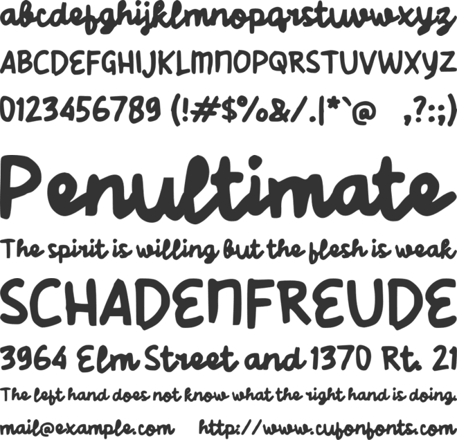 Sabalimon font preview