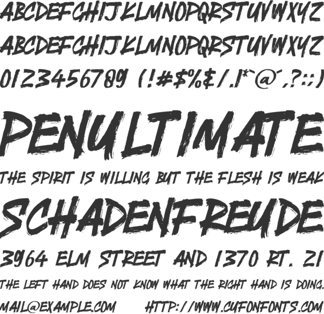 Endurance Gesture font preview