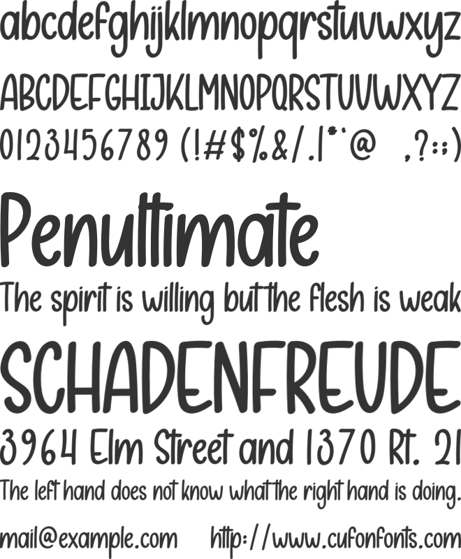 Candy Factory font preview