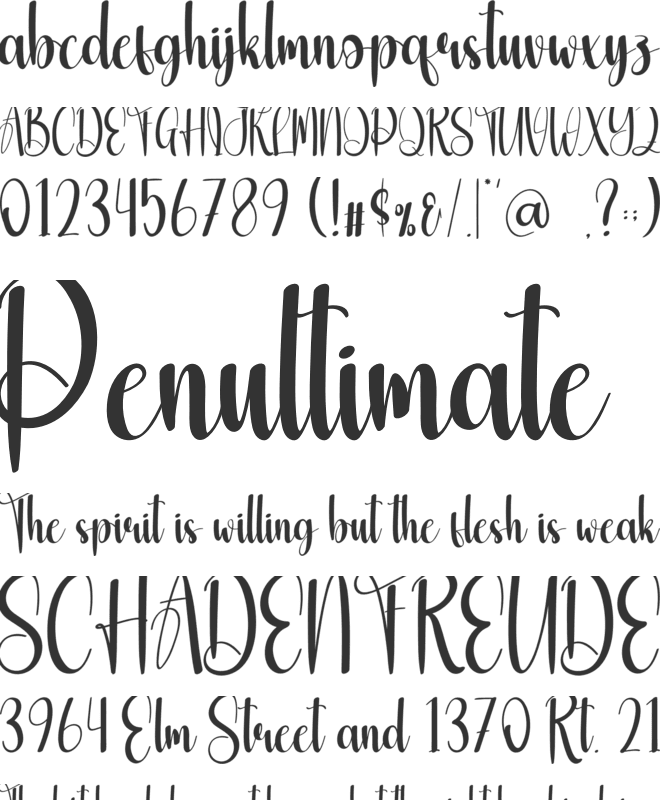 Snowtime font preview