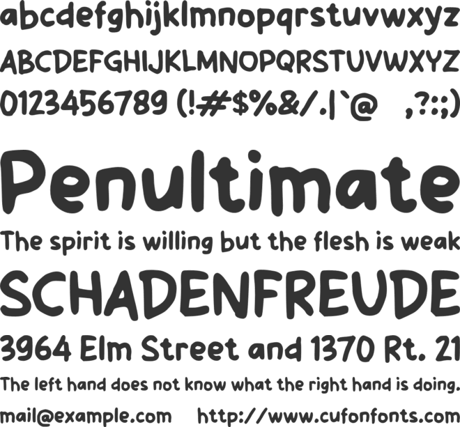 Sabuya Kids font preview