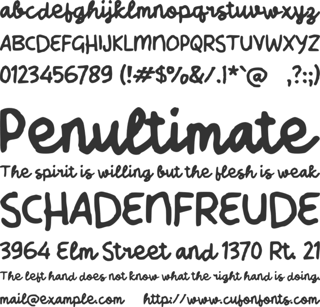 Sabloky font preview