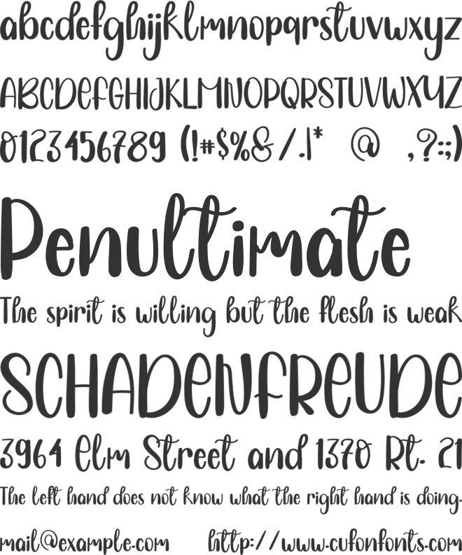 Morning Santana font preview