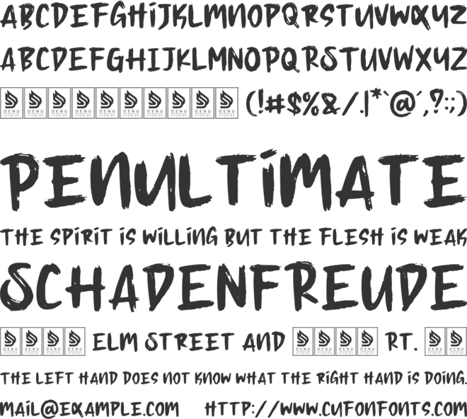 Oliver Street font preview