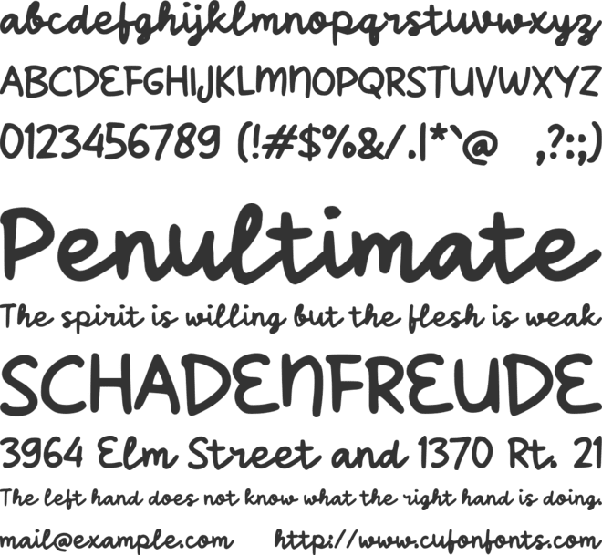 Sabigen font preview