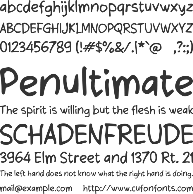 Sacomin font preview