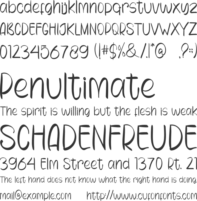 Baby Mouse font preview