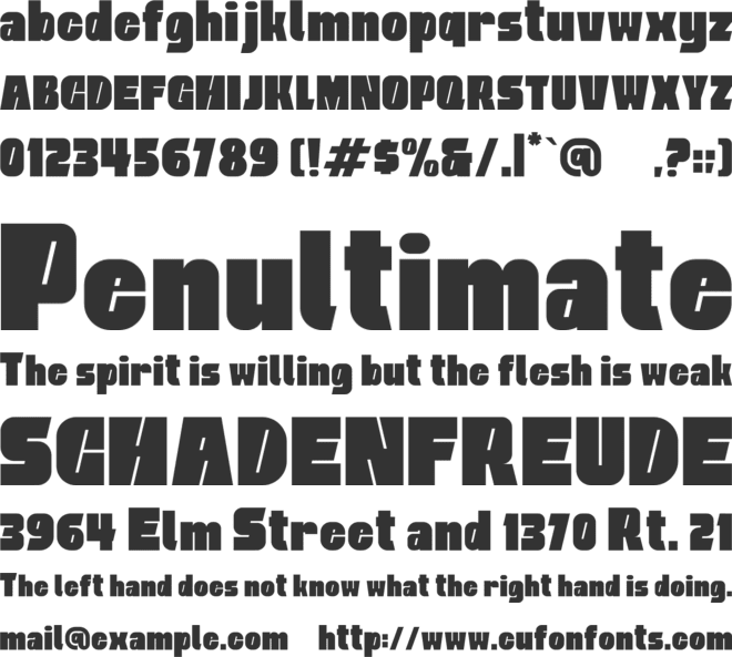 Fatbold font preview