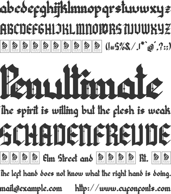 The Chordyle font preview