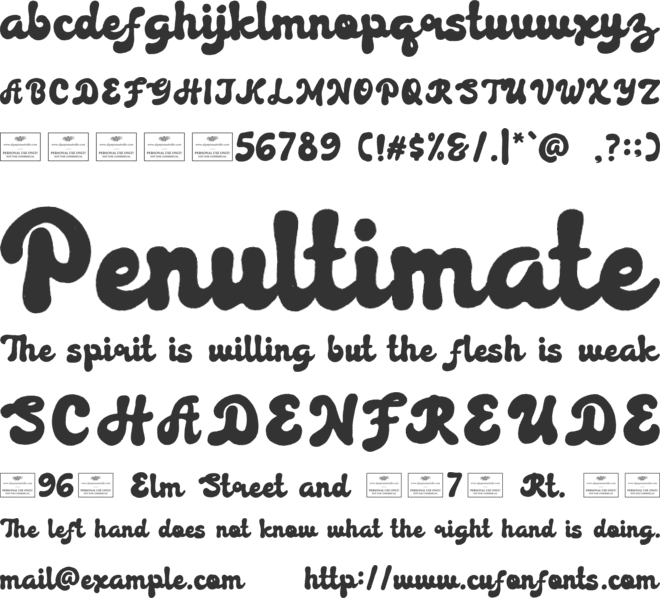 Ebullient Free font preview