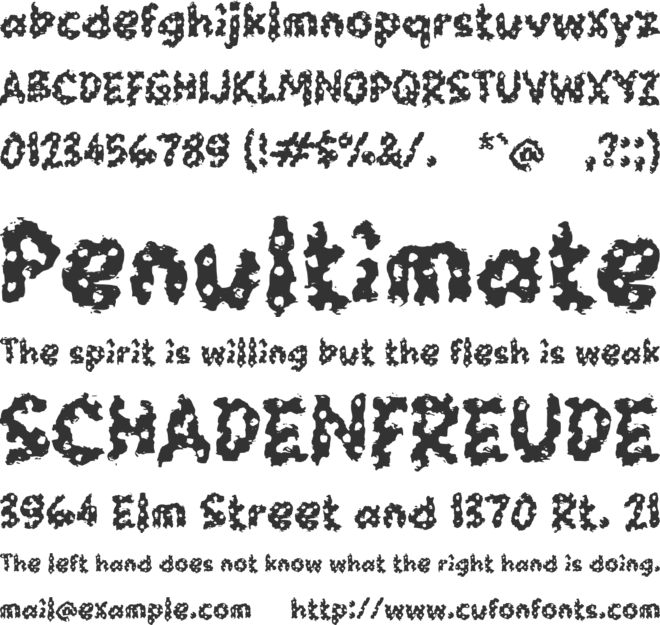 Sabadot font preview