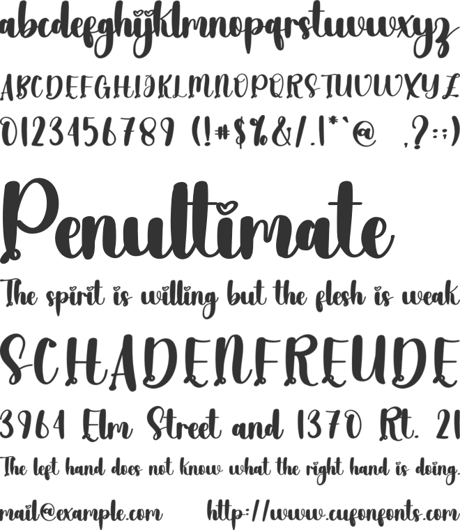 Handpick font preview