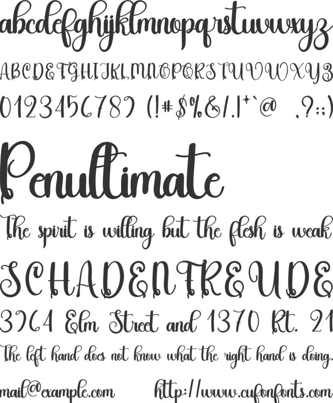 Yogurt font preview