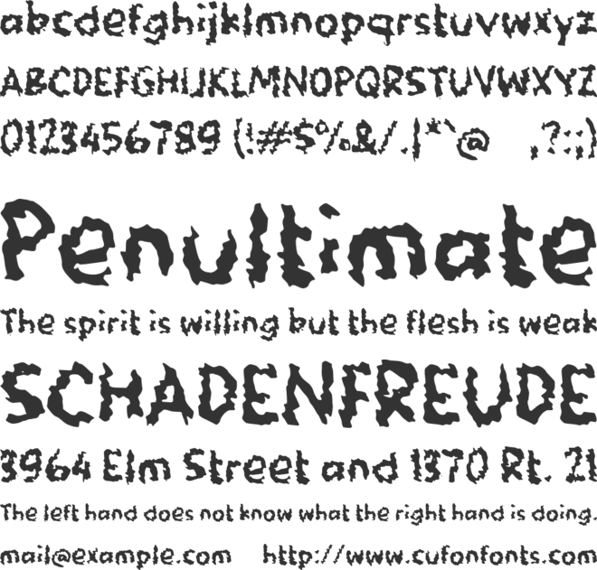 Sablend font preview