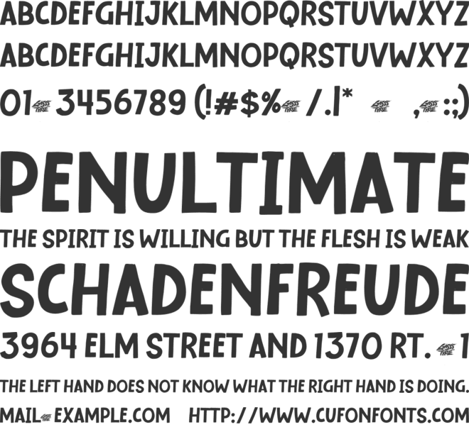 Funked font preview