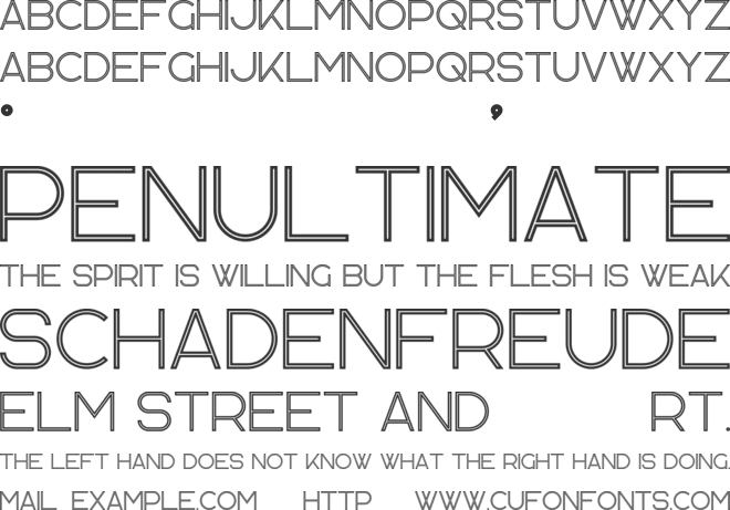 Kavo Inline font preview